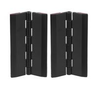Bisagra plana, 2 bisagras acrílicas autoadhesivas de 75 x 45 mm, plegables continuas tipo piano for cajón gabinete, soporte exhibición DIY, color negro