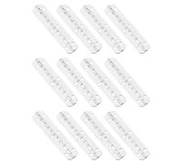 Bisagra plana, Bisagras de piano metal, bisagras plegables 180 grados con tornillos for caja madera, armario, 65 x 15 mm, bronce, 12 unidades(White Nickel)