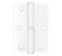 Bisagra plana (L x An: 12,5 x 65 mm, Blanco, Puertas de derecha, Forma placa: Cuadrado)