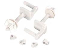 Bisagra plástico blánca para inodoro 2 unidades tipo Piedra Modelo Gloria, Triunfo y Vencedora