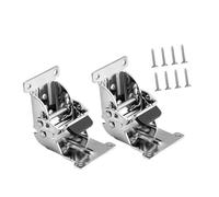 Bisagra Plegable Autoblocante 2 bisagras plegables for patas de muebles, 0 a 90 a 180 grados, montaje sencillo, soporte extensión con bloqueo multifuncional y autobloqueo(Silver)