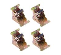 Bisagra Plegable con Bloqueo 4 piezas de soporte plegable con bisagra autoblocante y tornillo bloqueo, extensible for patas mesa, cama banco trabajo(Gold)
