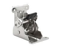 Bisagra Plegable con Bloqueo Bisagra autoblocante plegable de 180/90 grados for mesa té, mueble, conector en ángulo recto, for pata y silla, bisagra resistente(90-Silvery)