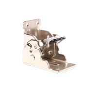 Bisagra Plegable con Bloqueo Bisagra plegable autoblocante de acero inoxidable 45/90 grados for mesa centro, cama, silla, pata, conector laminación, herrajes for muebles(Silver-S)