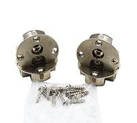 Bisagra plegable de 2 piezas, doble copa aleación hacia arriba y abajo, bisagra plana oculta for puerta gabinete 180 grados, accesorios hardware for muebles ajustables