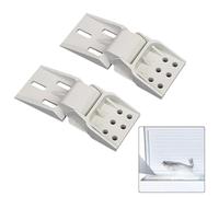 Bisagra plegable de plástico con seis agujeros, contrapeso suave para reparación de tapas de congelador pequeño, uso comercial, color blanco, paquete de 2