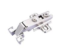 Bisagra plegable para muebles, armario, armario, armario, bisagra de resorte 1#, plata, brazo recto