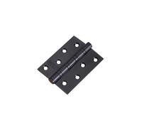 Bisagra plegable silenciosa de acero inoxidable engrosada de 100mm/4 pulgadas for puerta de madera/contador de bisagra con solapa for muebles(Black)