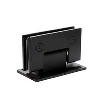 Bisagra Puerta Ducha Bisagra de puerta vidrio templado for baño, bisagra acero inoxidable macizo fundido, 90/180 grados(90 black)