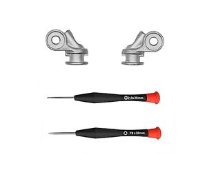 Bisagra QC35 igual que la bisagra de metal OEM QuietComfort 35 piezas de repuesto giratorias, kit de reparación compatible con auriculares Bose QuietComfort 35 I/QuietComfort 35 II/QC45/QC25 (plata)