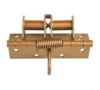 Bisagra resistente con brazo con resorte para una velocidad de cierre ajustable y pausa de 90 grados antes del cierre final en varios tipos de puertas (dorado)