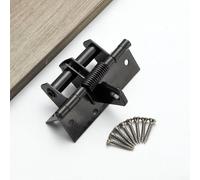 Bisagra resistente con brazo con resorte para una velocidad de cierre ajustable y pausa de 90 grados antes del cierre final en varios tipos de puertas (negro)