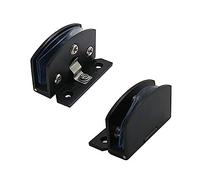 bisagras, 2PCS Abrazadera de baño acero inoxidable Sin perforación Bisagra abrazadera alta resistencia Bisagras gabinete vino aleación zinc puerta vidrio