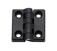 Bisagras A Tope 10 Uds Bisagras Pequeñas Negro Mini Rodamiento De Puerta De Plástico A Tope Armario Cajón Caja De Joyería Bisagra Abs Para Herrajes Para Muebles-50X50