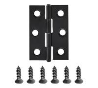 Bisagras ajustables for puertas, 2/4/6/8/10 unidades, bisagra plana de acero inoxidable 2 pulgadas for interiores, color negro(Black(8Sets))