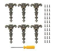 Bisagras antiguas retro - 6 unidades mini bisagras para puertas de armario, bisagras plegables de metal con tornillos de fijación, tirador de puerta vintage para armario, cajón, estantería y caja de