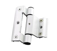 Bisagras Armario Bisagra de ventana PVC aleación aluminio abatible 90 mm Bisagras plegables abatibles negras ocultas para Armarios(White)