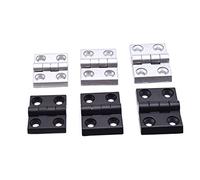 Bisagras, bisagras de aleación for marco impresora 3D perfil extrusión aluminio con ranura en T 6 mm la serie 2020 3030 3040 4040, negro/plata, 1 kit (Color: 4545-Negro)(3040 black)