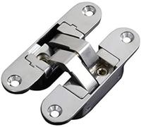 Bisagras Bisagras ocultas de aleación de zinc Bisagra de puerta plegable oculta invisible de varios tamaños con tornillo para muebles Bisagras de hardware Bisagras, 110x30 mm izquierda abier