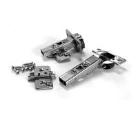 Bisagras Blum Clip top BLUMOTION de cierre suave. Una bisagra de 110 grados sin marco que se cierra autom ticamente e incluye placas de montaje (