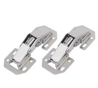 Bisagras de acero de 90 grados con amortiguador hidráulico, sin orificios de perforación, for muebles, 2/4/6/10 unidades(6PCS)