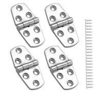 Bisagras de acero inoxidable 316 para escotilla de barco, grado marino, 3 x 1.5 pulgadas, bisagras resistentes para puerta de armario de cubierta con tornillos (paquete de 4)