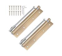 Bisagras de acero inoxidable, Cierrapuertas automático de acero inoxidable 2 piezas con 4 cierres ajustables for uso doméstico(Bronze)