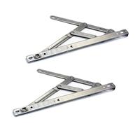 Bisagras de acero inoxidable para ventanas, marco y bisagras de fricción para ventanas colgantes superiores (paquete de 2-30,5cm)