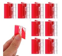 Bisagras de acrílico transparente, 8 unidades, autoadhesivas, pequeñas y transparentes, de plástico transparente, bisagra para piano, herramientas para tocadores, armarios, cajones, muebles, pianos