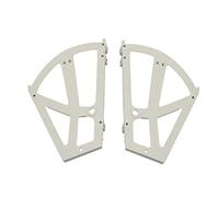 Bisagras de armario de almacenamiento, 1 par, para zapateros, con bastidor de plástico de dos capas, accesorios de repuesto para estante de zapatos, blanco