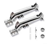 Bisagras de armario resistentes, apertura paralela de 180° de acero y construcción de aleación de aluminio con carga de 15.4 libras y amortiguador de amortiguación