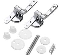 Bisagras de asiento inodoro aleación Zinc alta resistencia, juego repuesto Universal, Hardware montaje cromado, un par baño, 2 uds Para Bisagras Asiento WC