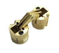 Bisagras de barril cobre cilíndricas ocultas for gabinetes, puertas latón invisibles for herrajes muebles 8-16 mm(12mm)