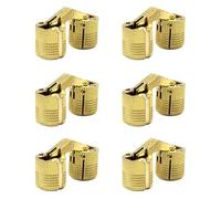 Bisagras de Barril de latón de 6 Piezas de 10 mm, Ocultas e Invisibles, para Muebles de gabinete, con un ángulo de Apertura de 180 Grados.