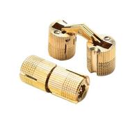 Bisagras de barril de latón de cobre de 8-18 mm, ocultas, cilíndricas, invisibles, for puertas de gabinete, for herrajes de muebles.(D8mm 2pcs)
