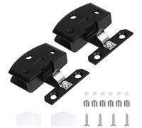 Bisagras de Cristal de 90 Grados Abrazadera de Cristal Clip de Puerta de Aleación de Zinc con Tornillos Adecuado para Vidrio de 8 a 9 mm de Espesor 2 Piezas (Negro)