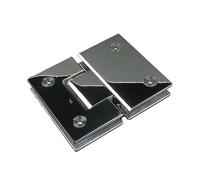 Bisagras de gabinete de cierre suave, 1 Uds. Puerta de vidrio for baños, bisagra puerta ducha negro montaje en pared acero inoxidable cromado 304