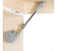 Bisagras de gabinete de cierre suave con amortiguador hidráulico para cofres y aparadores de madera, soporte de tapa ajustable de 90°-105°, construcción de aleación de zinc, plateado (FLIP-UP-Short)