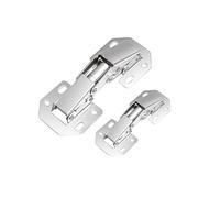 Bisagras de gabinete, montaje en superficie de cocina, construcción de acero laminado en frío sólido, galvanizado, robusto, fácil instalación, no requiere taladrar, 4 piezas