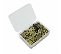 Bisagras de hierro chapado en latón antiguo, paquete de 100, bisagras retro de 18 x 16 mm para pequeños proyectos de madera, joyeros, casas de muñecas y para mini cajones