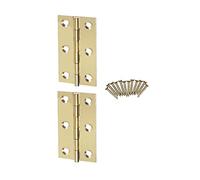 Bisagras de latón macizo para puerta, bisagras internas de 63 mm, bisagras de tope elevables para puertas externas internas, bisagras para armarios, puertas, paquete de 2