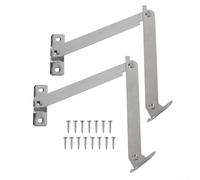 Bisagras de metal de bronce antiguo, 2 piezas para diseño de baúl de almacenamiento y muebles (plata)