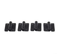 Bisagras de par ajustables de montaje plano para muebles con rendimiento de amortiguación y posición de parada fiable en cualquier ángulo (26 x 22 mm, negro)