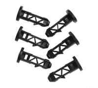 Bisagras de plástico negro para tapa de cubo de basura, 67 x 31 mm, para piezas de repuesto de 240 L, para cubos de basura domésticos y comerciales, duraderos y montables sin herramientas (3 pares)