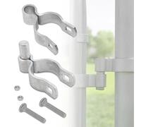 Bisagras de poste de puerta de valla de eslabones de cadena, acero galvanizado resistente, resistente a la corrosión, herrajes para puerta exterior con perno y tuerca, 1 paquete (1-3/8 pulgadas)