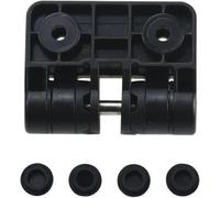 Bisagras de puerta ajustables de resina plástica límite de tope 90 180 grados para valla de jardín seguridad resistente uso al aire libre negro blanco (negro)