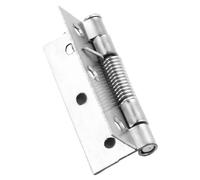 Bisagras de puerta, Bisagra de puerta con resorte de cierre automático, acero inoxidable 304, varios tamaños, plateado, 2 uds.(4inch)