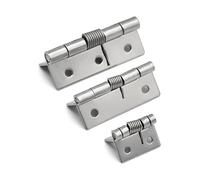 Bisagras de puerta, Bisagra de resorte de acero inoxidable 304, cierre automático, herrajes for puertas de gabinete, 60-75mm(60mm Long)