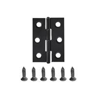 Bisagras de puerta con rodamiento de bolas Bisagra Bisagra Plana De Acero Inoxidable For Muebles Interior, Color Negro, 2 Pulgadas, 1/2/4/6/8/10 Unidades(1Set)