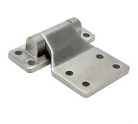Bisagras de puerta de acero inoxidable 304 de alta resistencia de 110 x 105 mm para vehículos de ingeniería y equipos industriales, color plateado, distancia entre agujeros de 225 mm/25 mm (distancia